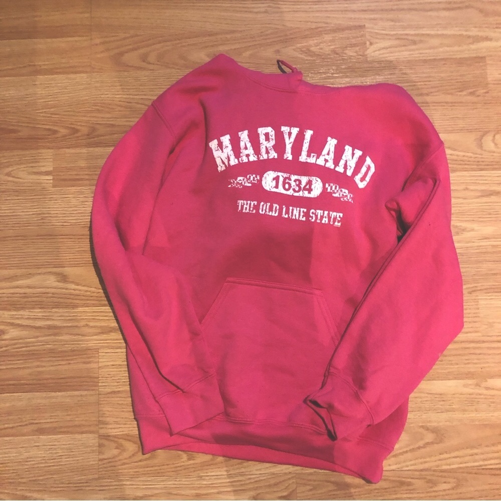 Pink Maryland hoodie size small. No stains or flaws